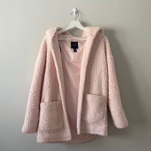 FOREVER 21 PINK TEDDY COAT